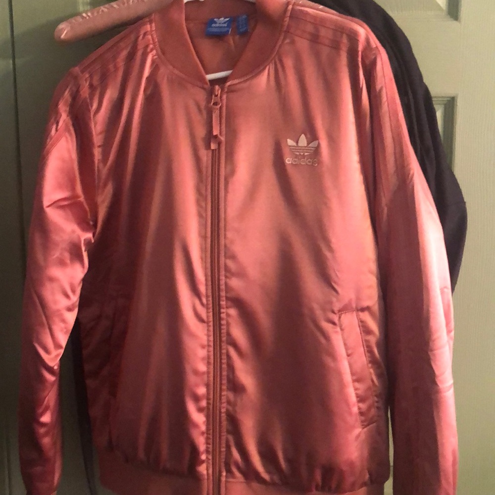 Pink adidas bomber jacket